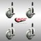 Service Caster 4 Inch 316SS Gray Poly Swivel 7/8 Inch Expanding Stem Caster Set Brake SCC SCC-SS316EX20S414-PPUB-TLB-78-4 - alternate 1